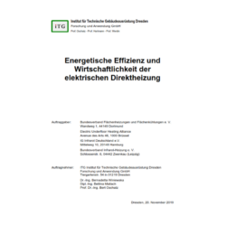 ITG Studie 2019 - Energetische Effizienz und Wirtschaftlichkeit der elektrischen Direktheizung